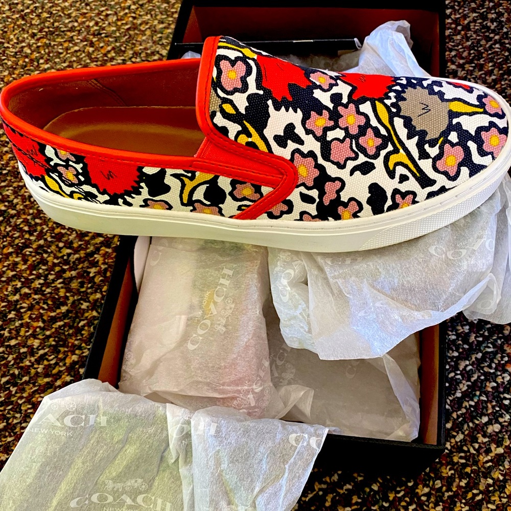 Coach women’s Cameron slip on floral BNWT 8.5